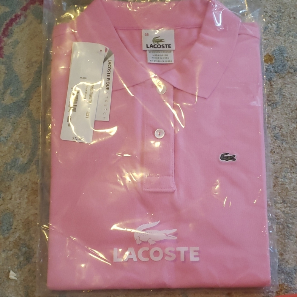 Light pink lacoste polo